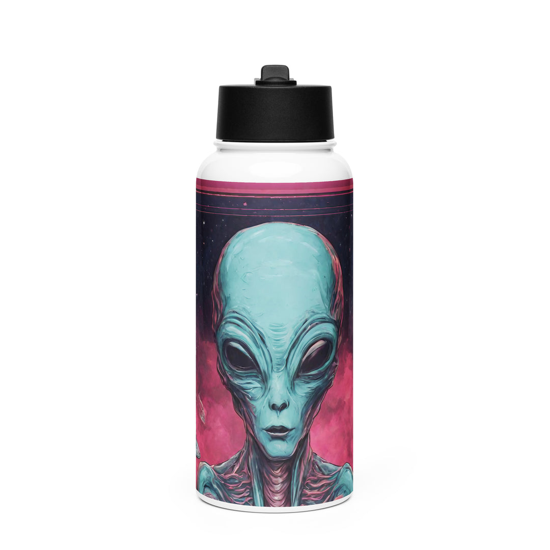 Stainless steel water bottle with a straw lid - WhatUWant2Buy