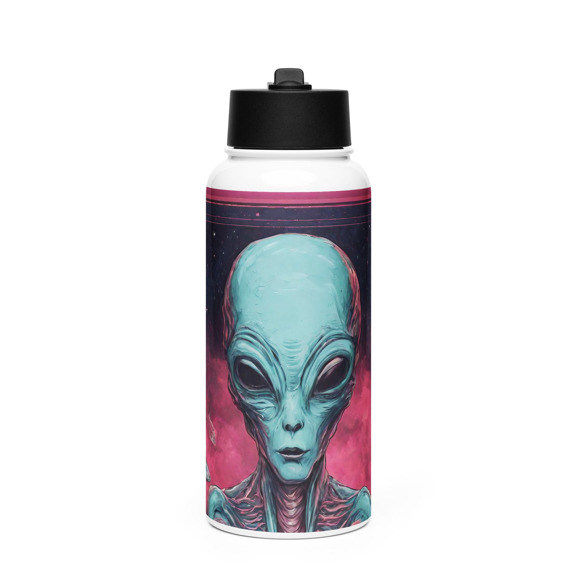 Stainless steel water bottle with a straw lid - WhatUWant2Buy