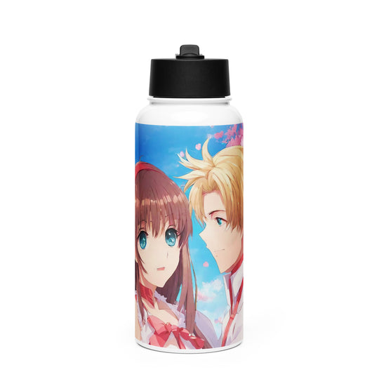 Stainless steel water bottle with a straw lid - WhatUWant2Buy