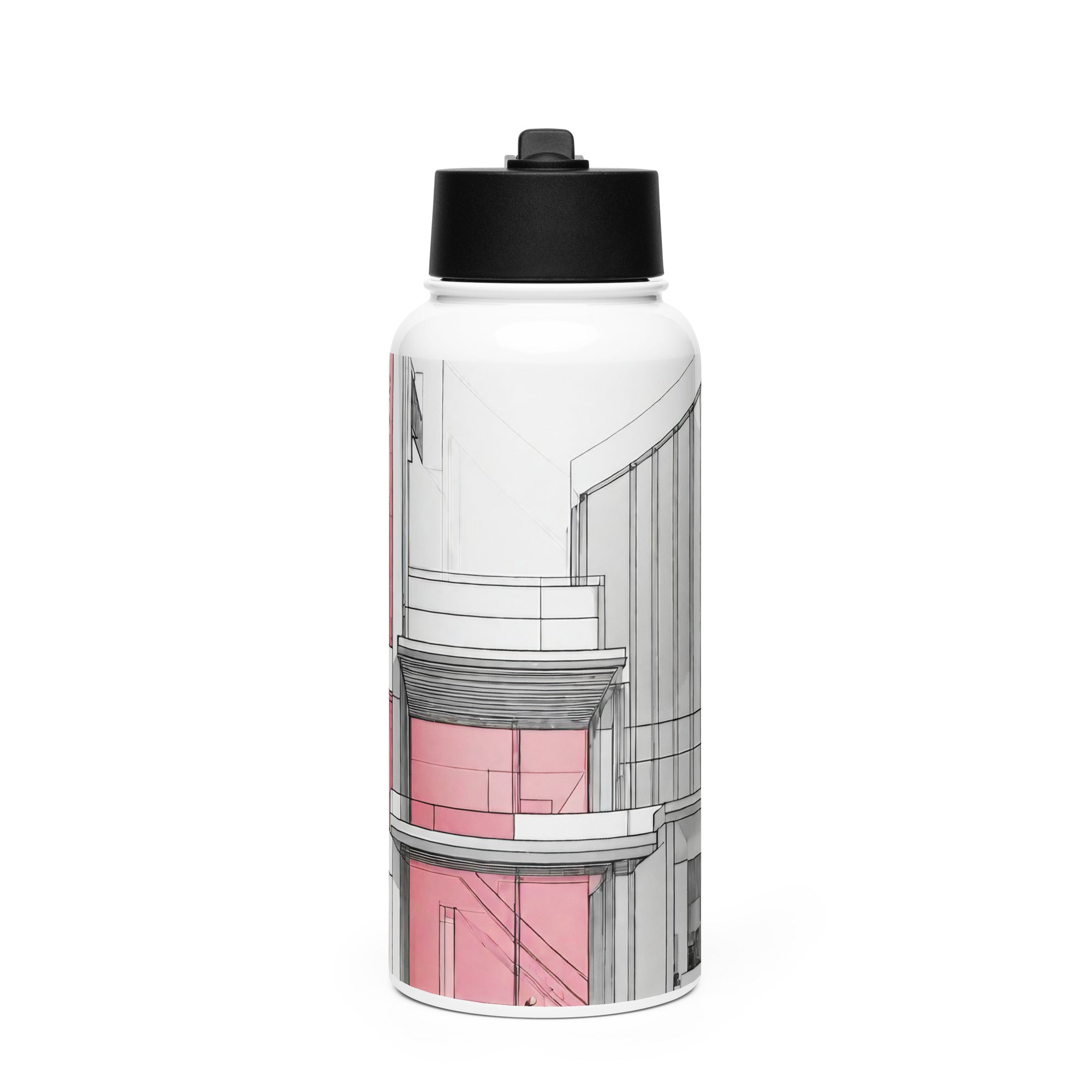 Stainless steel water bottle with a straw lid - WhatUWant2Buy
