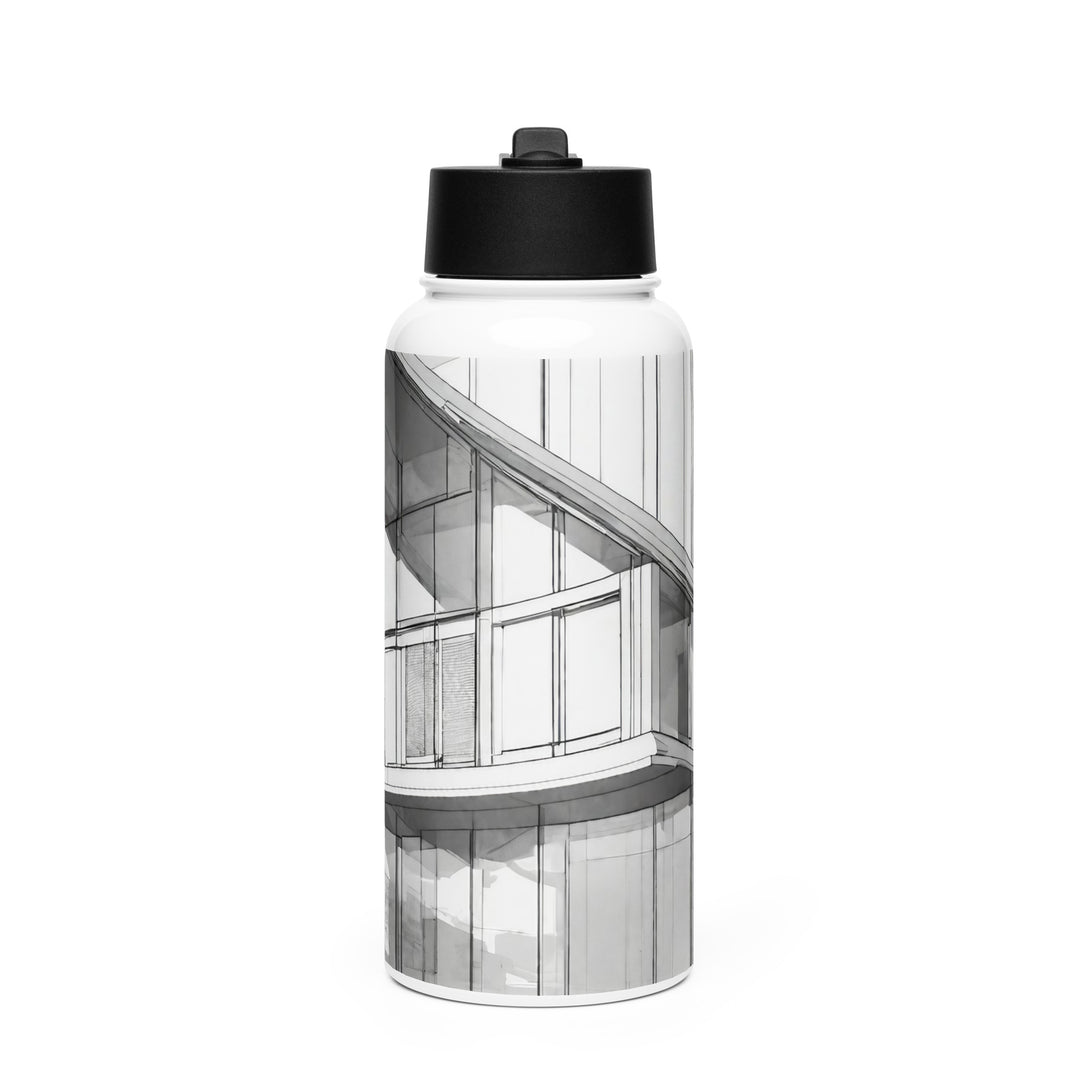 Stainless steel water bottle with a straw lid - WhatUWant2Buy