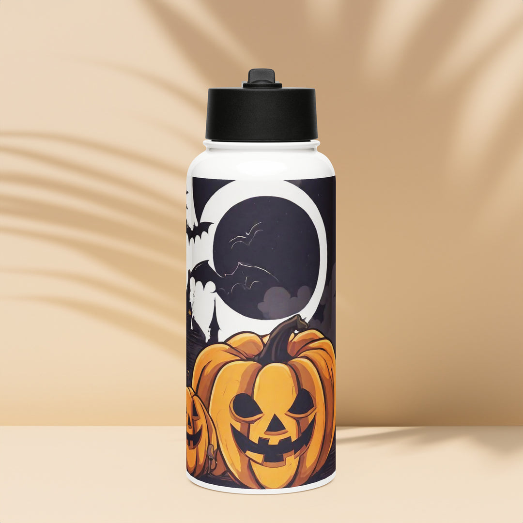 Stainless steel water bottle with a straw lid - WhatUWant2Buy