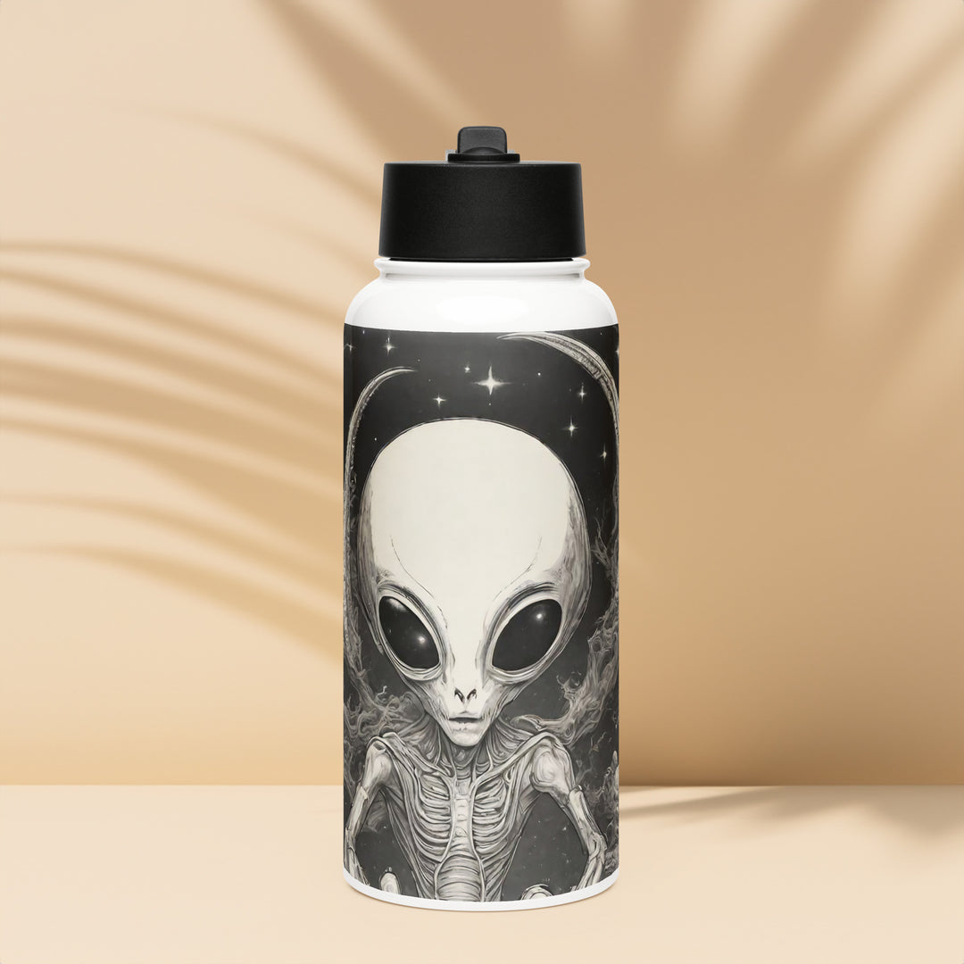 Stainless steel water bottle with a straw lid - WhatUWant2Buy