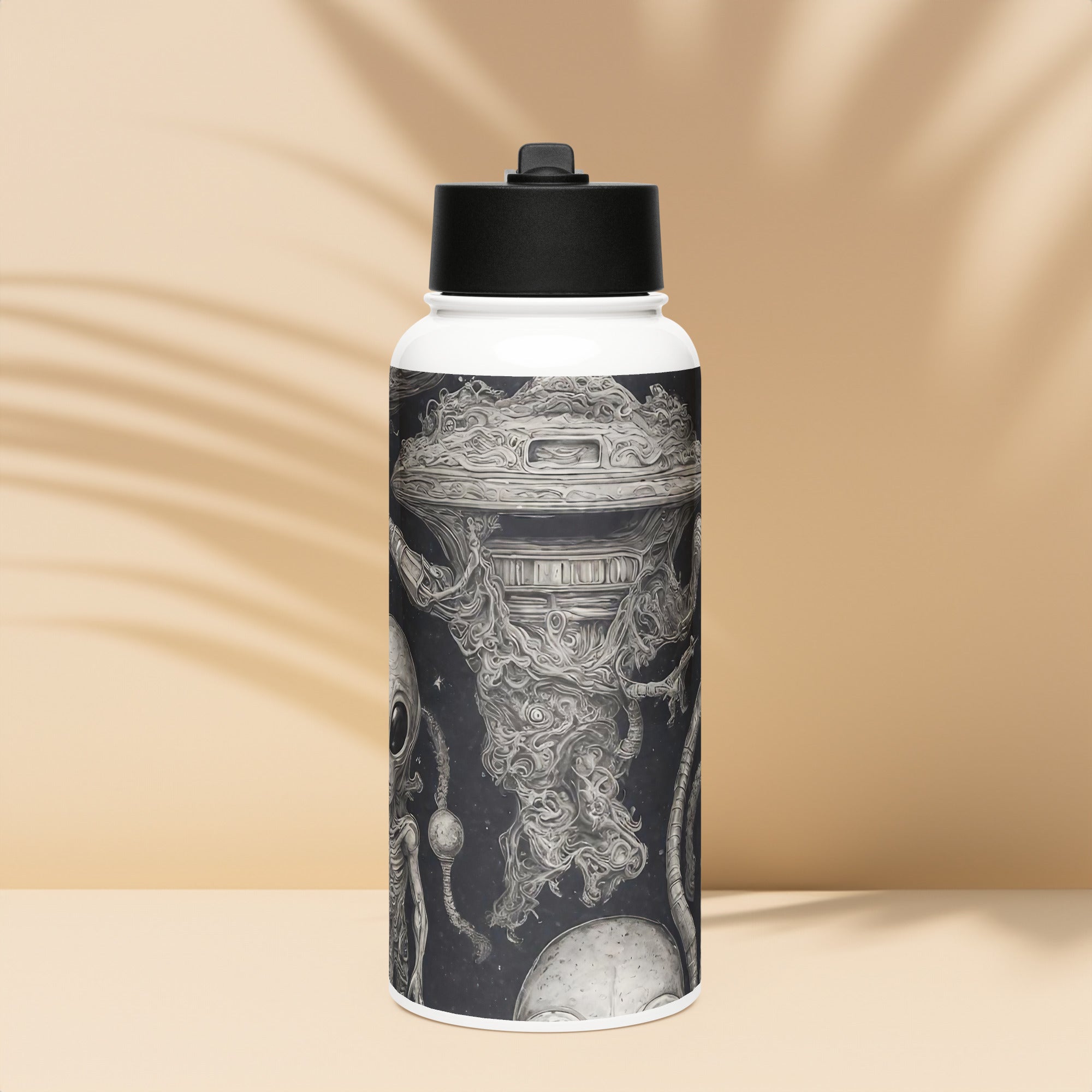 Stainless steel water bottle with a straw lid - WhatUWant2Buy