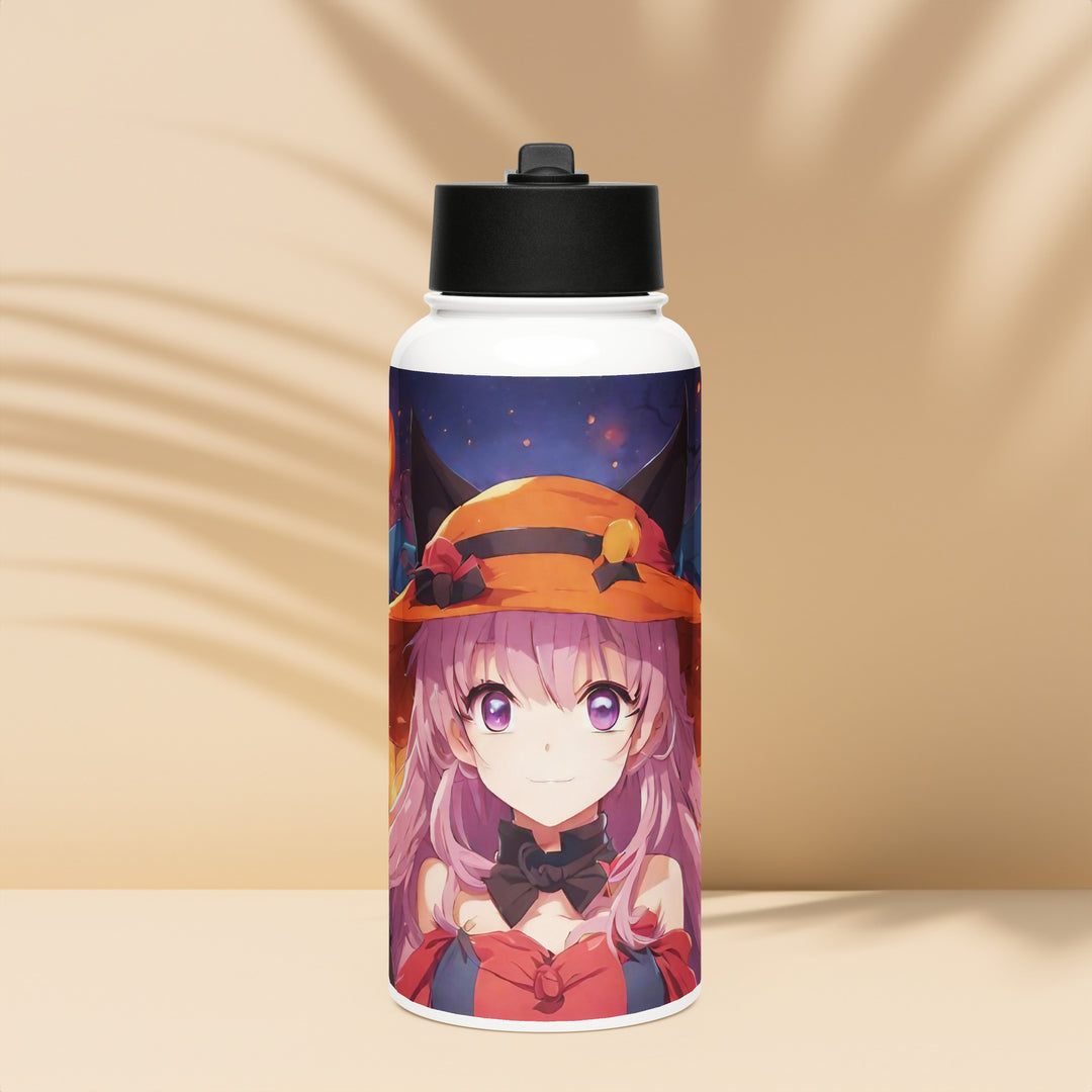 Stainless steel water bottle with a straw lid - WhatUWant2Buy