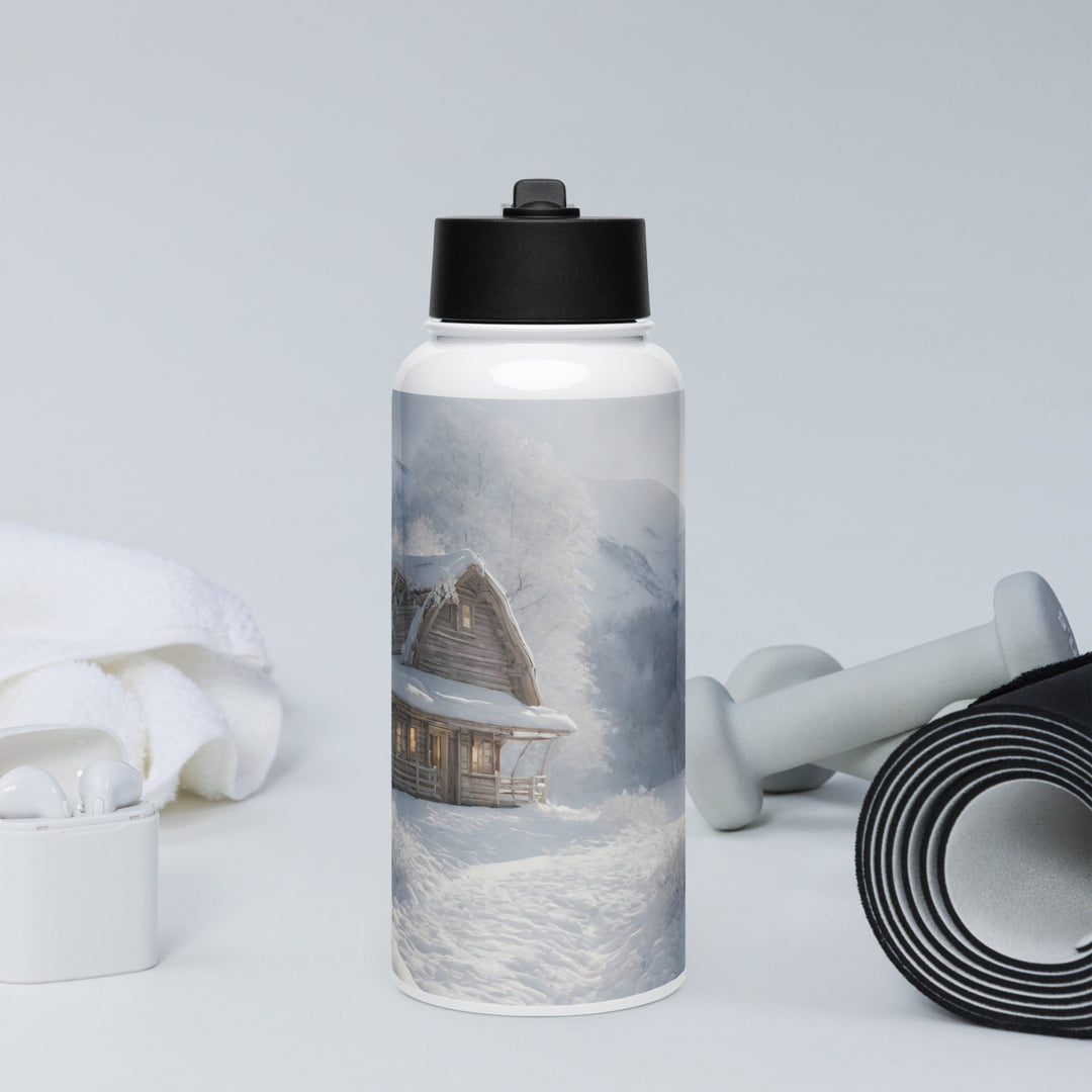 Stainless steel water bottle with a straw lid - WhatUWant2Buy