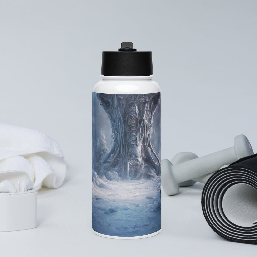 Stainless steel water bottle with a straw lid - WhatUWant2Buy