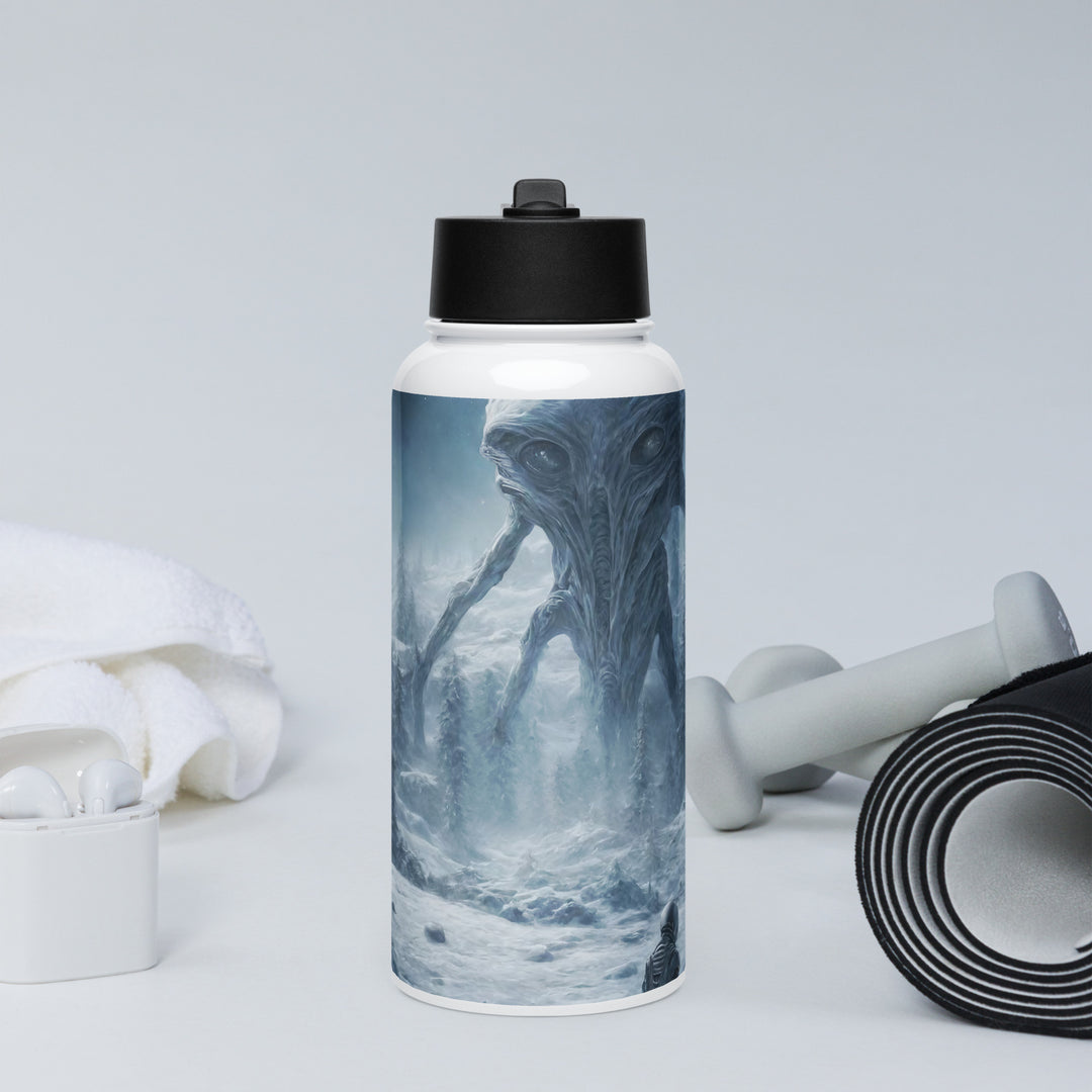 Stainless steel water bottle with a straw lid - WhatUWant2Buy