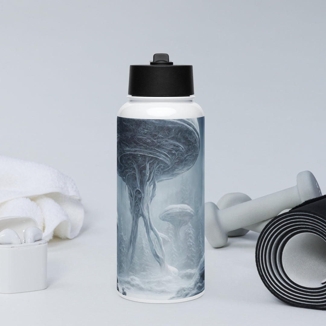 Stainless steel water bottle with a straw lid - WhatUWant2Buy