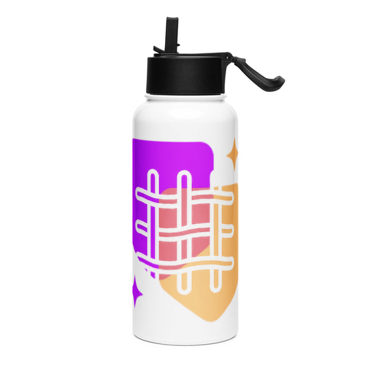 Stainless steel water bottle with a straw lid - WhatUWant2Buy
