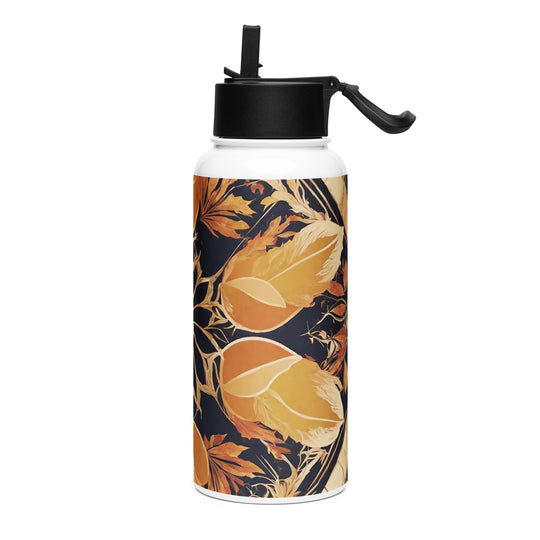 Stainless steel water bottle with a straw lid - WhatUWant2Buy