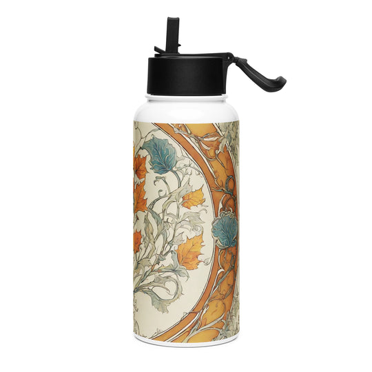 Stainless steel water bottle with a straw lid - WhatUWant2Buy