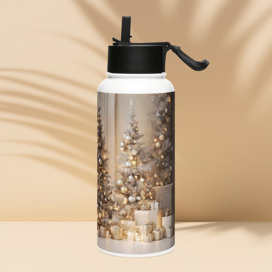 Stainless steel water bottle with a straw lid - WhatUWant2Buy