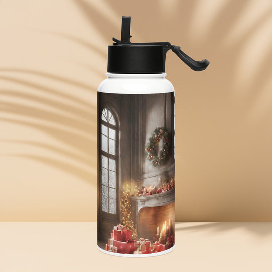 Stainless steel water bottle with a straw lid - WhatUWant2Buy
