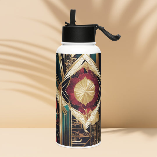 Stainless steel water bottle with a straw lid - WhatUWant2Buy