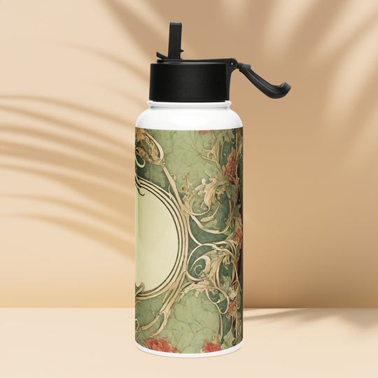 Stainless steel water bottle with a straw lid - WhatUWant2Buy