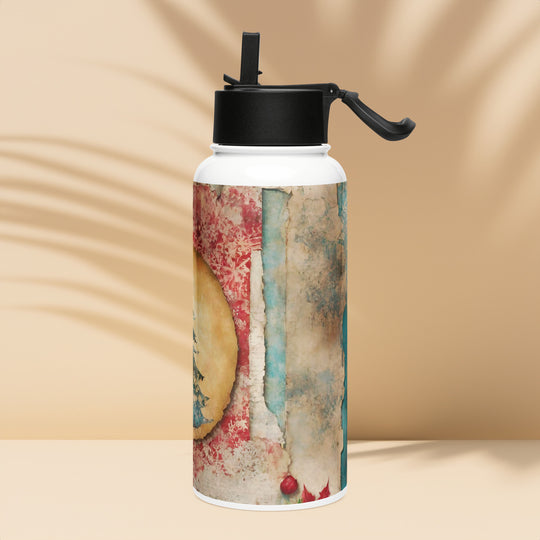 Stainless steel water bottle with a straw lid - WhatUWant2Buy