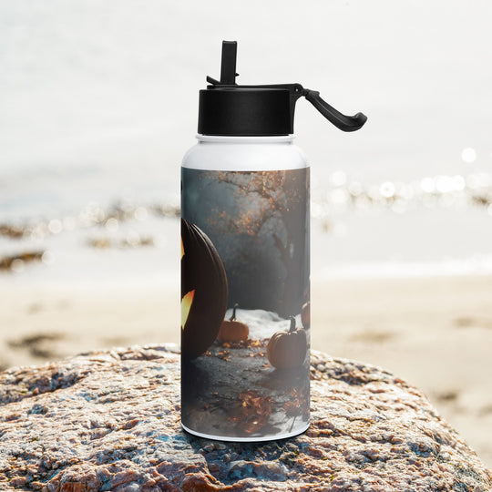 Stainless steel water bottle with a straw lid - WhatUWant2Buy