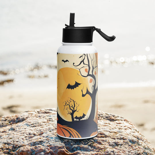 Stainless steel water bottle with a straw lid - WhatUWant2Buy