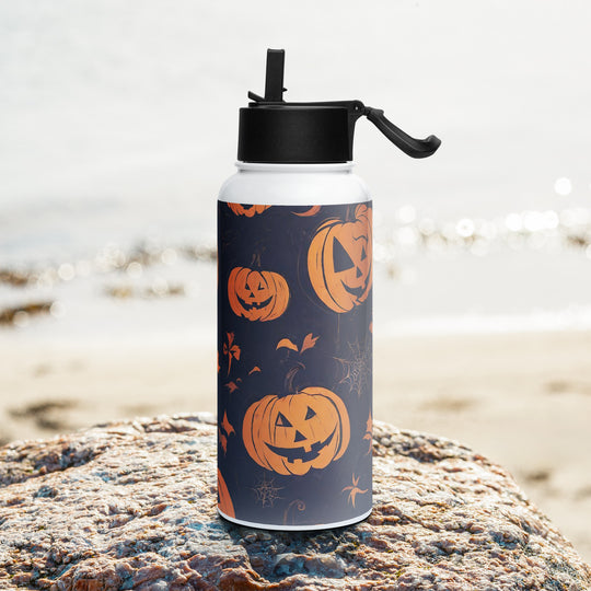 Stainless steel water bottle with a straw lid - WhatUWant2Buy