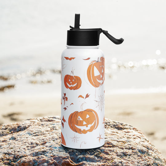 Stainless steel water bottle with a straw lid - WhatUWant2Buy
