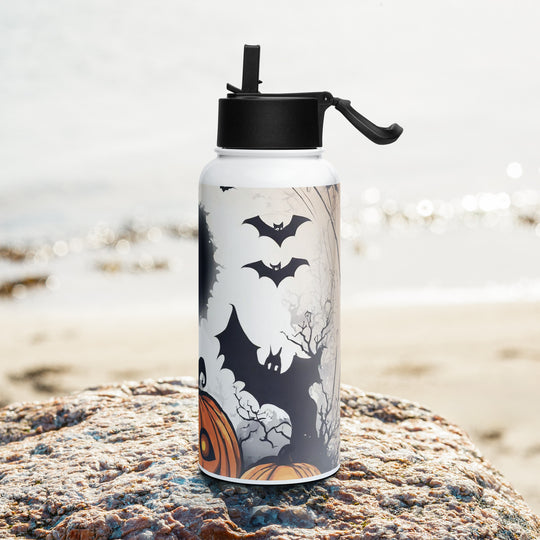 Stainless steel water bottle with a straw lid - WhatUWant2Buy