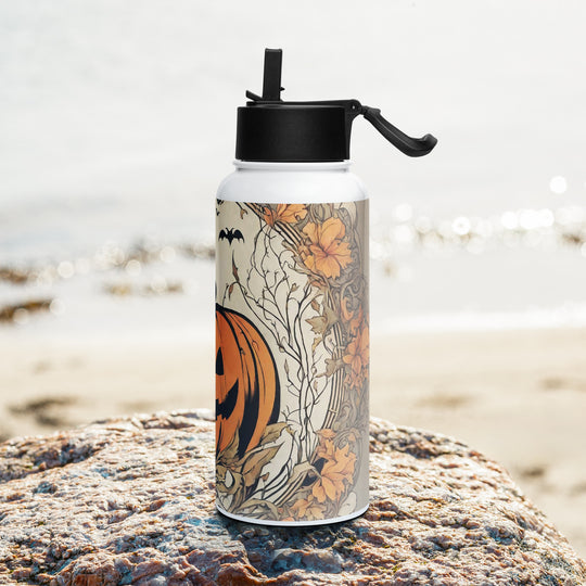 Stainless steel water bottle with a straw lid - WhatUWant2Buy