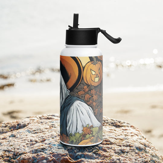 Stainless steel water bottle with a straw lid - WhatUWant2Buy