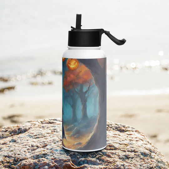 Stainless steel water bottle with a straw lid - WhatUWant2Buy
