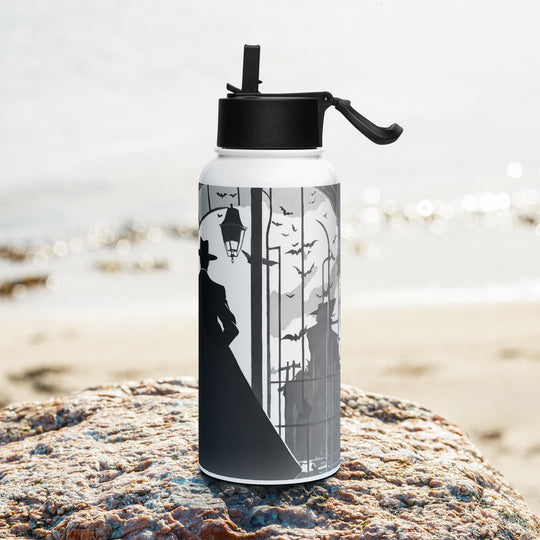 Stainless steel water bottle with a straw lid - WhatUWant2Buy