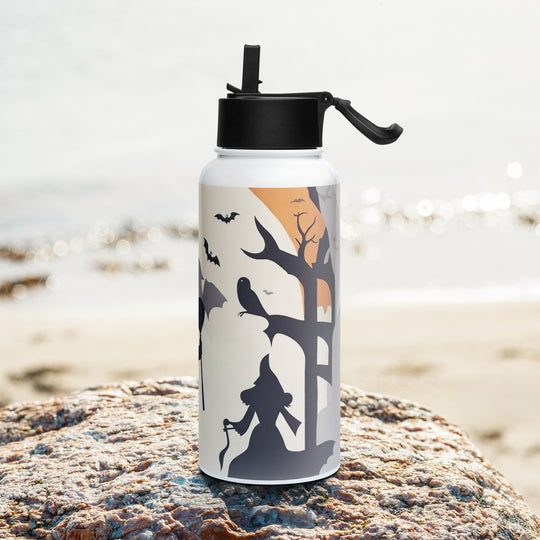 Stainless steel water bottle with a straw lid - WhatUWant2Buy