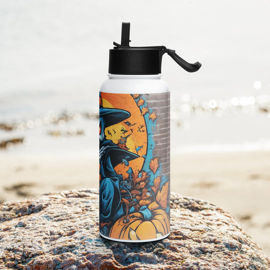 Stainless steel water bottle with a straw lid - WhatUWant2Buy