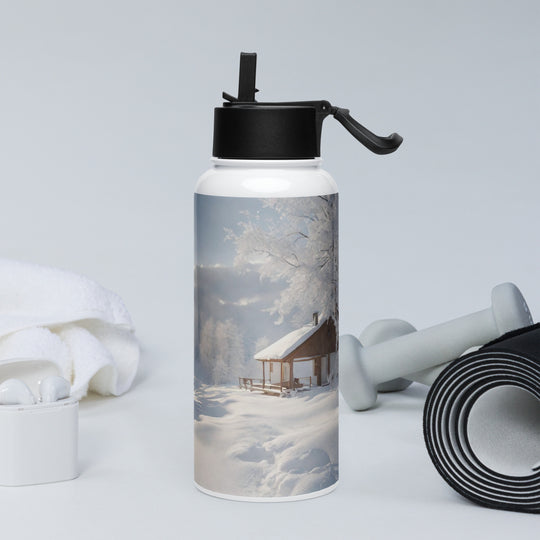 Stainless steel water bottle with a straw lid - WhatUWant2Buy