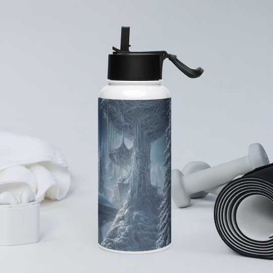Stainless steel water bottle with a straw lid - WhatUWant2Buy