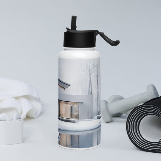 Stainless steel water bottle with a straw lid - WhatUWant2Buy