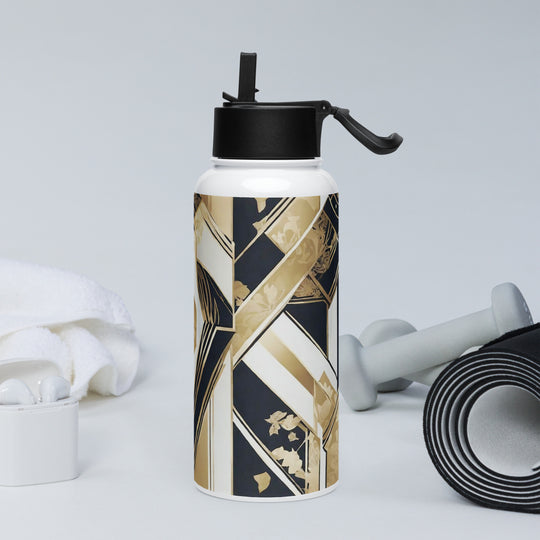 Stainless steel water bottle with a straw lid - WhatUWant2Buy