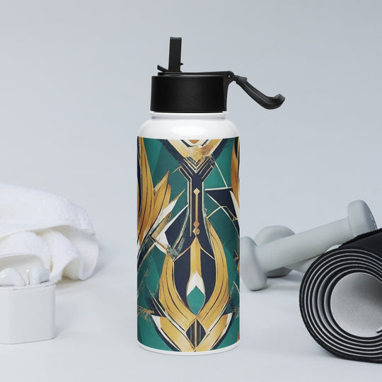 Stainless steel water bottle with a straw lid - WhatUWant2Buy