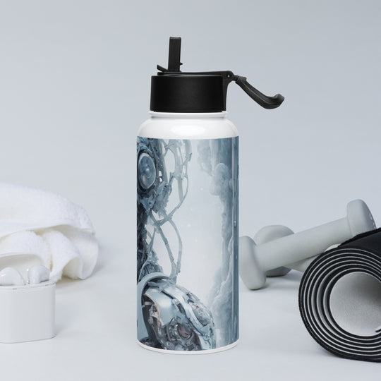 Stainless steel water bottle with a straw lid - WhatUWant2Buy