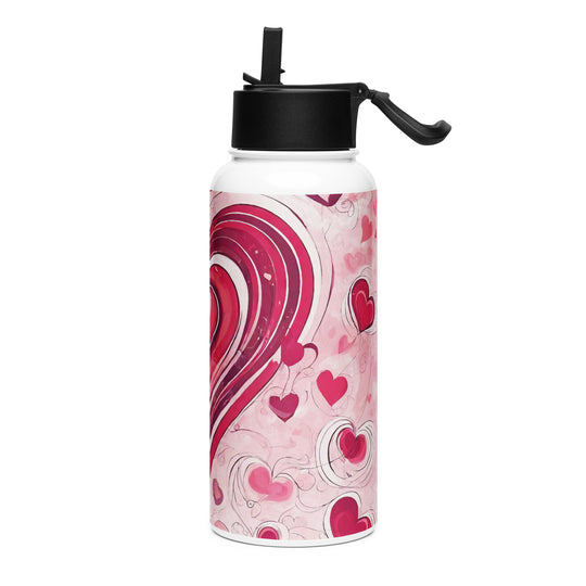 Stainless steel water bottle with a straw lid - WhatUWant2Buy