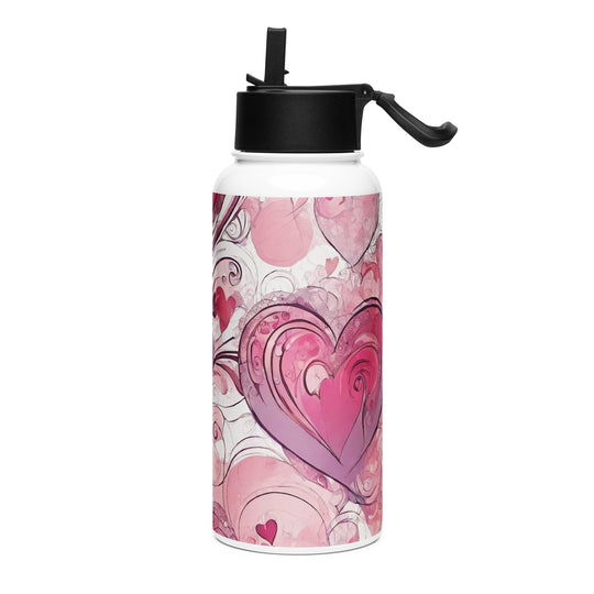 Stainless steel water bottle with a straw lid - WhatUWant2Buy