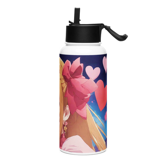 Stainless steel water bottle with a straw lid - WhatUWant2Buy