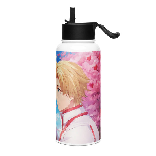 Stainless steel water bottle with a straw lid - WhatUWant2Buy