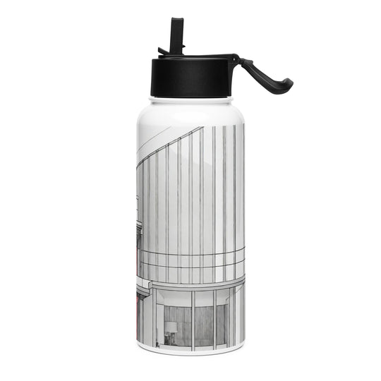 Stainless steel water bottle with a straw lid - WhatUWant2Buy