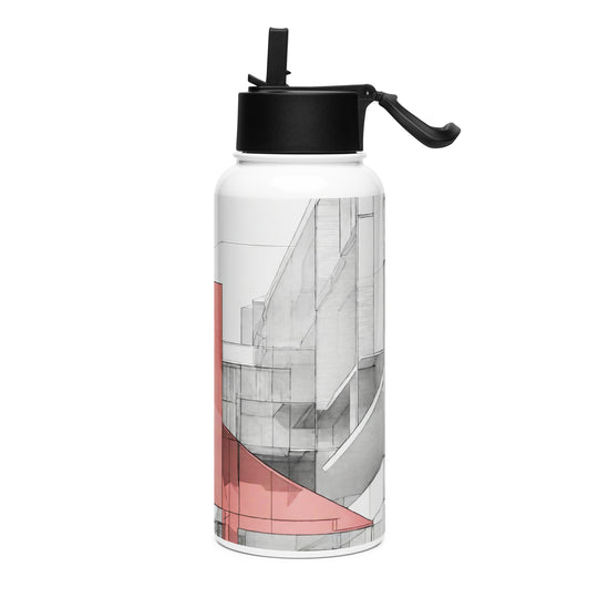 Stainless steel water bottle with a straw lid - WhatUWant2Buy