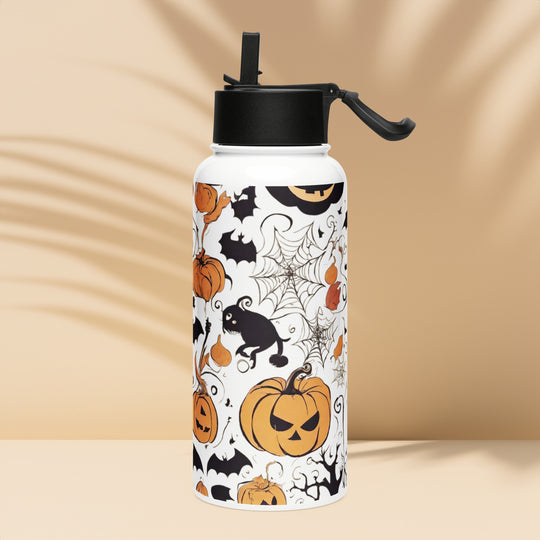 Stainless steel water bottle with a straw lid - WhatUWant2Buy