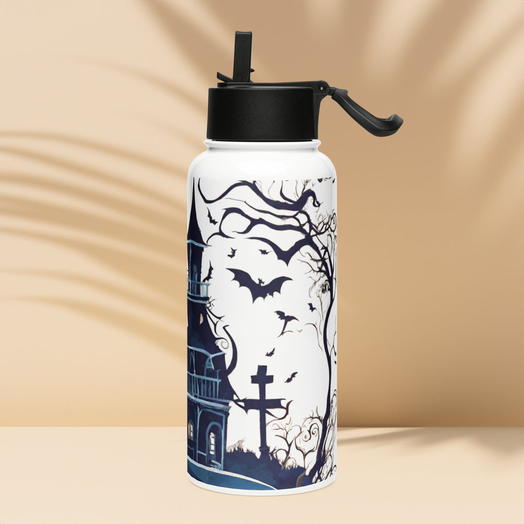 Stainless steel water bottle with a straw lid - WhatUWant2Buy