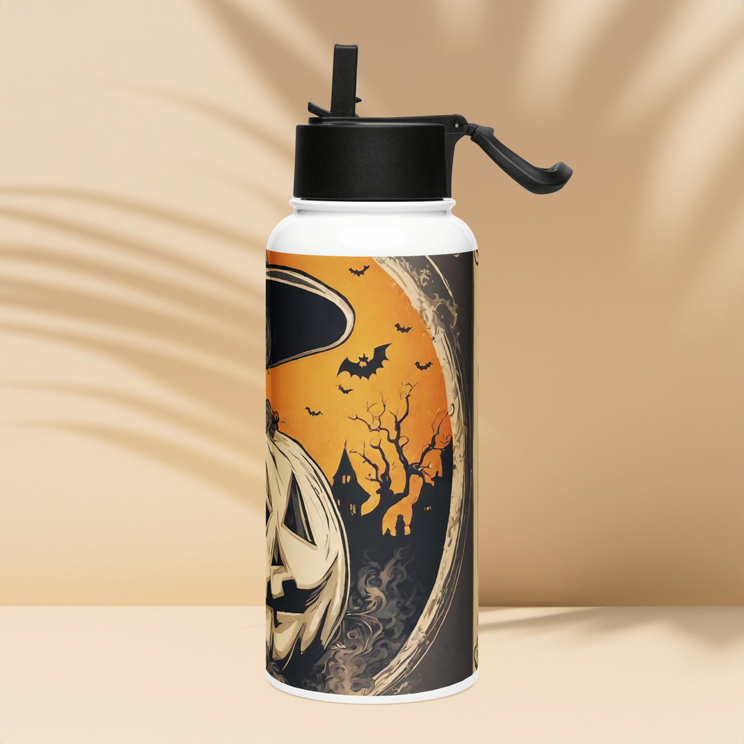 Stainless steel water bottle with a straw lid - WhatUWant2Buy