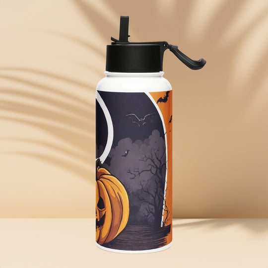 Stainless steel water bottle with a straw lid - WhatUWant2Buy