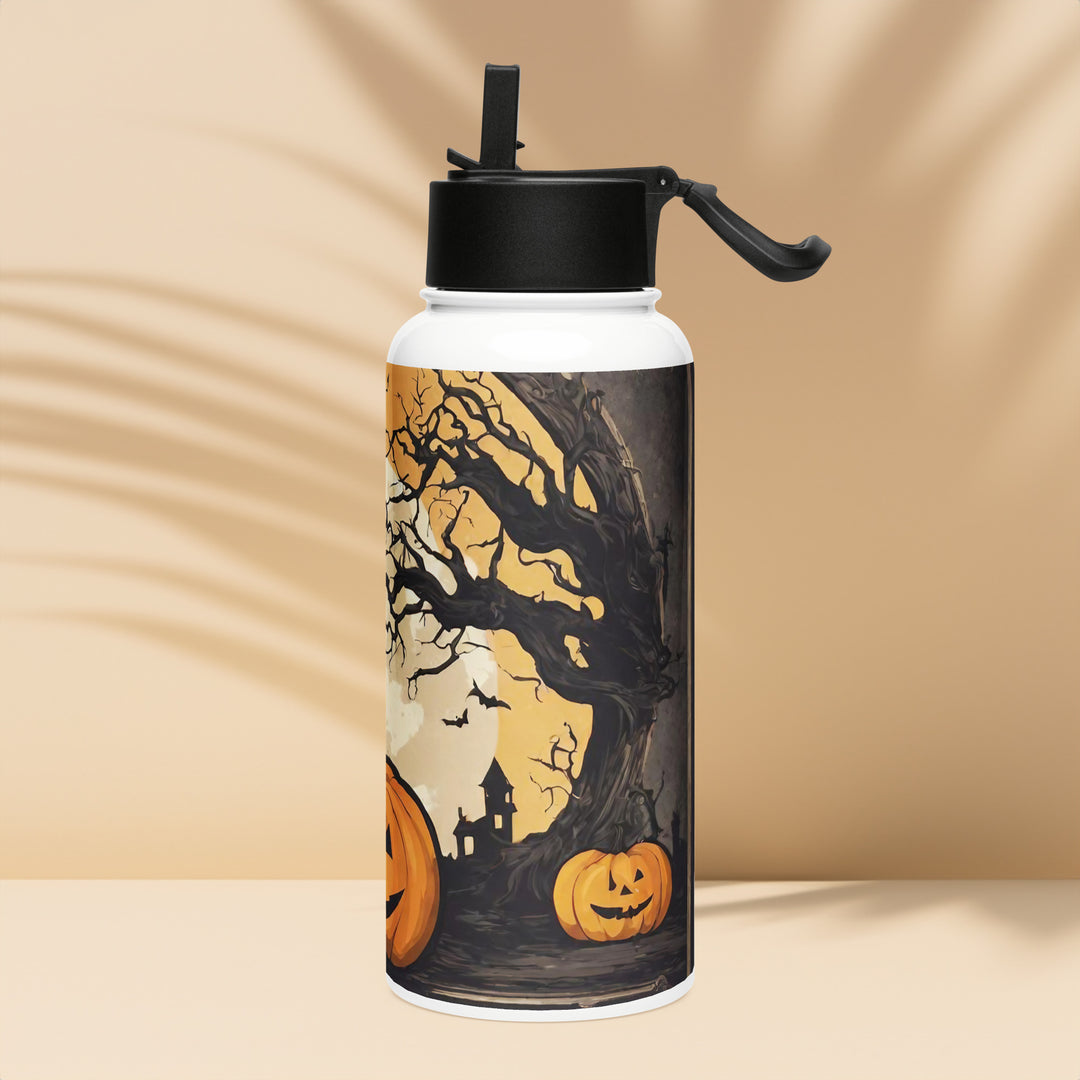 Stainless steel water bottle with a straw lid - WhatUWant2Buy
