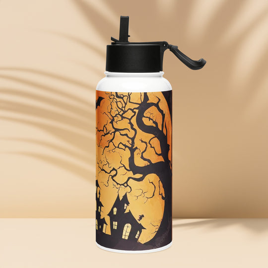 Stainless steel water bottle with a straw lid - WhatUWant2Buy